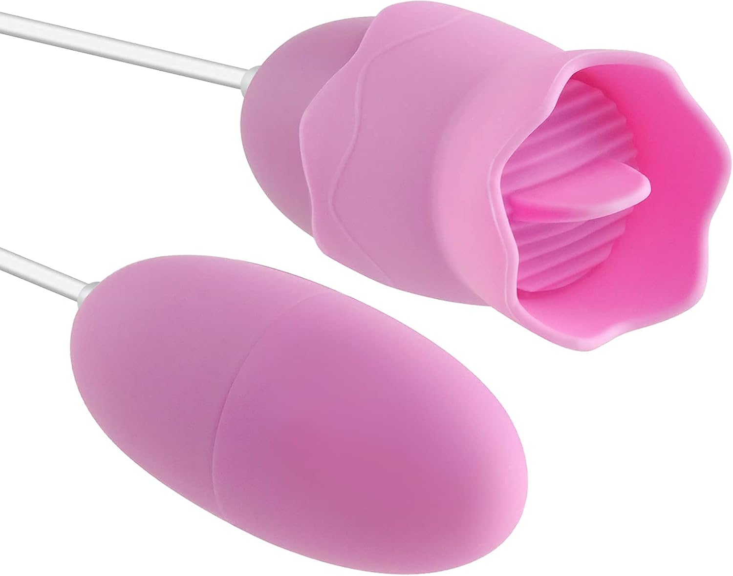 Trứng Rung Kép USB: Rung Lưỡi Âm Vật + Trứng Rung Đa Tần Số (Có Dây)