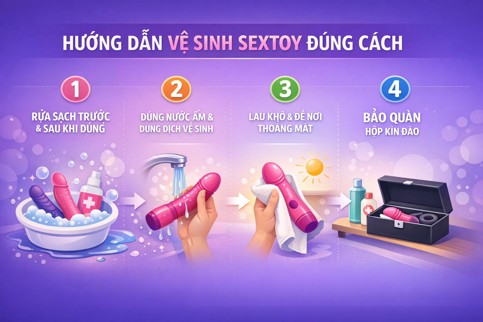 Hướng dẫn vệ sinh sextoy