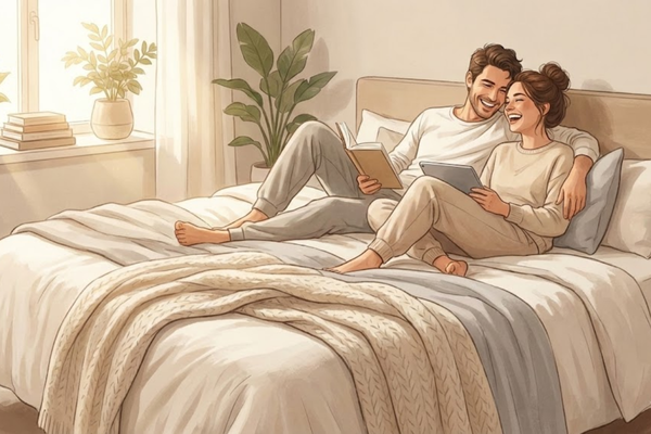 cặp đ&ocirc;i hiện đại, kh&ocirc;ng gian ấm &aacute;p