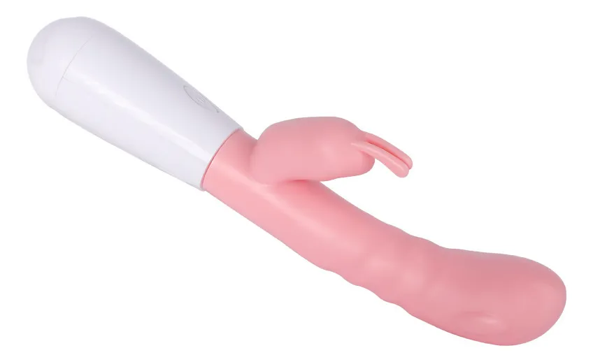 Máy rung hai đầu dùng pin tai thỏ rung mạnh mát-xa, đồ chơi tình dục cho nữ