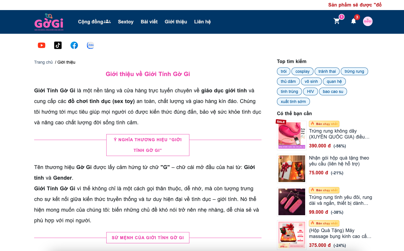 Mua trứng rung tại Giới T&iacute;nh Gờ Gi