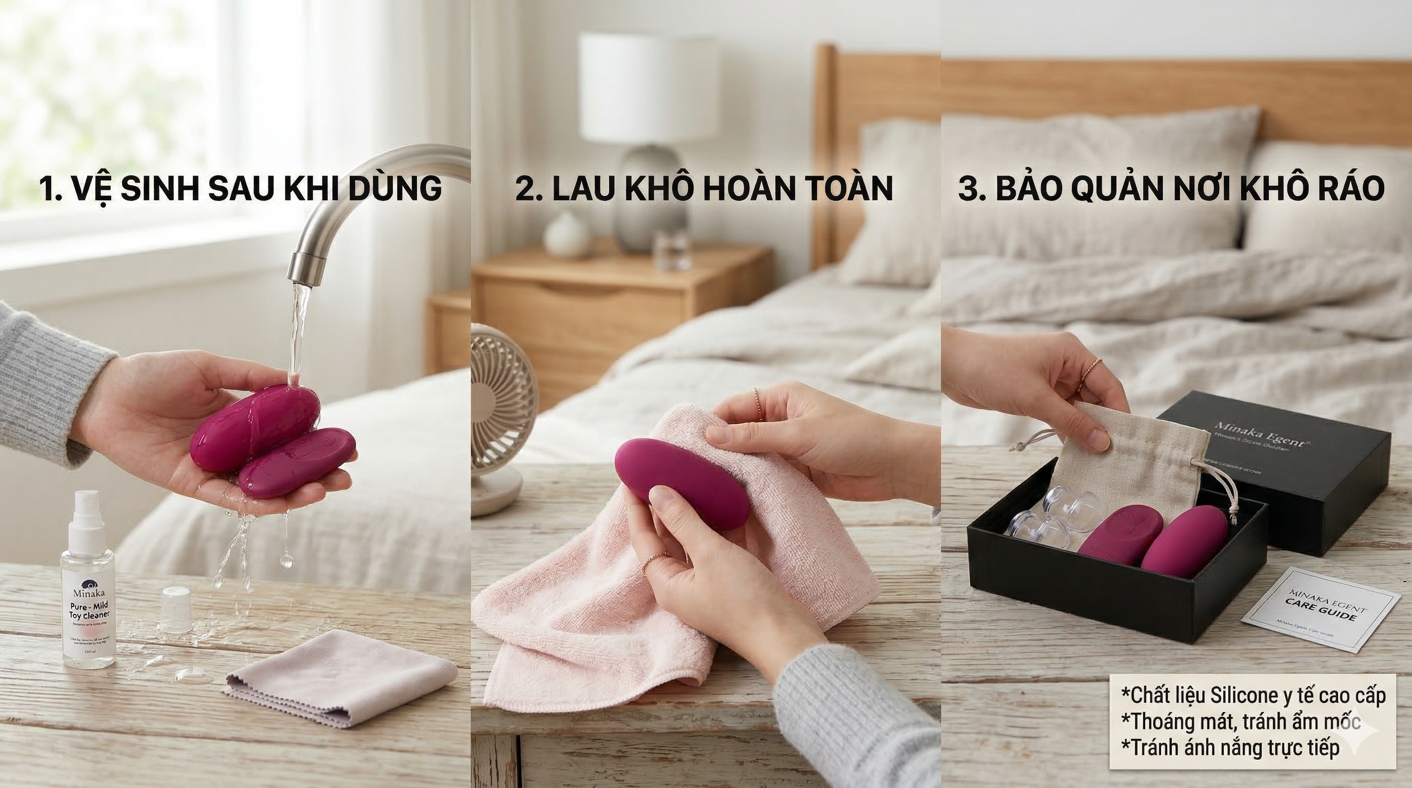 vệ sinh v&agrave; bảo quản trứng rung đ&uacute;ng c&aacute;ch