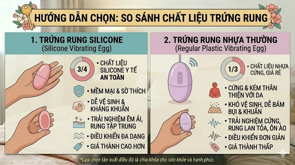so s&aacute;nh chất liệu silicone vs nhựa thường